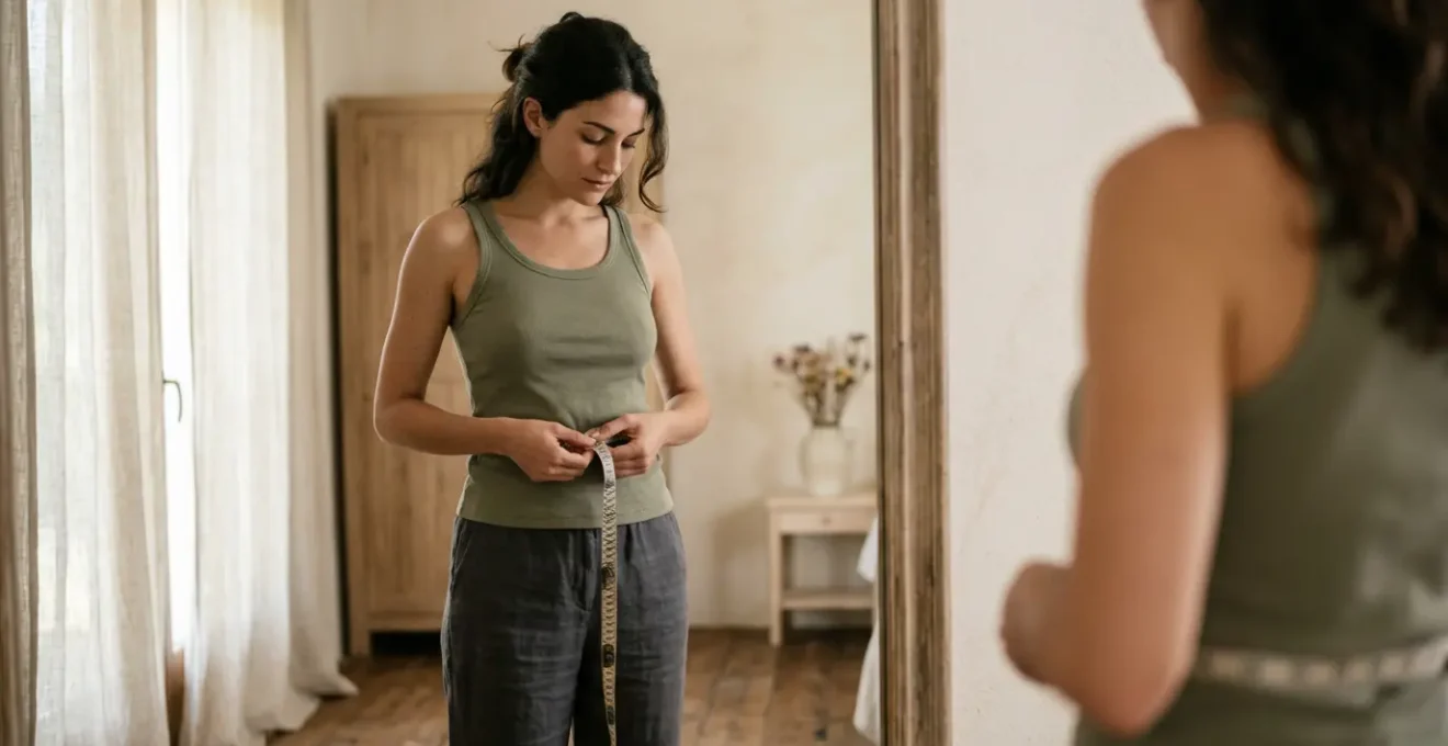 Misurazione del corpo per identificare la body shape con metro da sarta