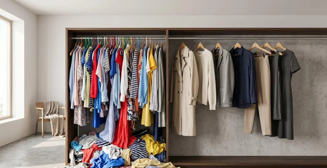 Comparazione visiva tra un capo fast fashion e un capo di qualità Made in Italy