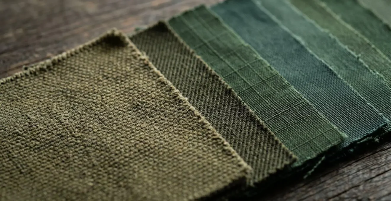 Confronto visivo tra tonalità di verde militare per stagioni calde e fredde